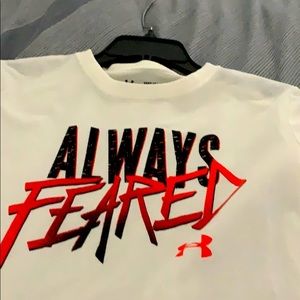 UA tshirt "always feared" white M